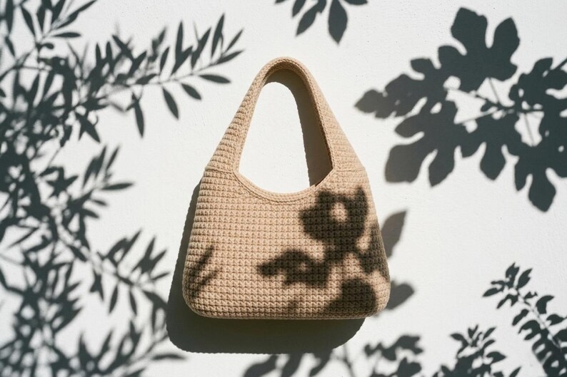 Crochet Hobo Bag Pattern, Modern Tote, Market Bag PDF (Digital Download) image 8