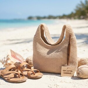 Crochet Hobo Bag Pattern, Modern Tote, Market Bag PDF (Digital Download) image 4