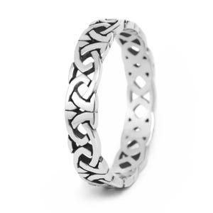 Celtic Knot Ring, Triquetra Sterling Silver Ring, Norse Viking Mythology Trinity Ring, Celtic Symbol Men&#39;s Jewelry, Gift For Him