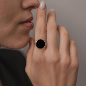 Black Onyx Ring: Handmade 925 Sterling Silver Jewelry