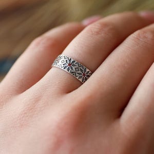 Ring Ukraine, Ukraine Jewelry, Gift from Ukraine, Ukrainian Jewelry, Handmade Ring, Ethnic Ornament Ring, Patriotic Ukrainian Gift