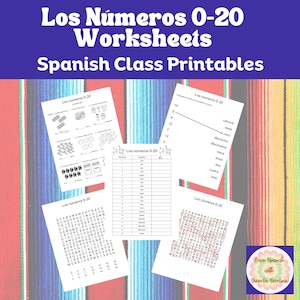 Los Números 0-20 Spaanse nummers oefenen afdrukbaar