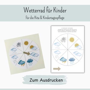 Weather wheel for children | Nursery, kindergarten and daycare | private use