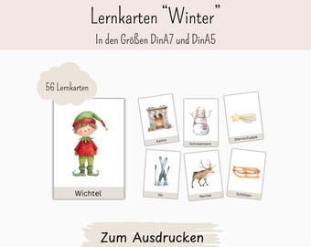 Lernkarten Winter | Sprachförderung Kita | Morgenkreiskarten