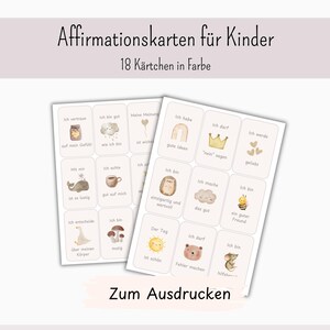 Tarjetas de afirmación en color para niños