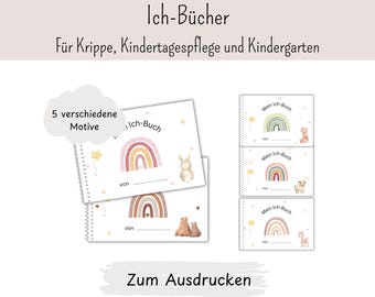 "Me Book" for nurseries, daycare centers and kindergartens - in the style of the five motif portfolios