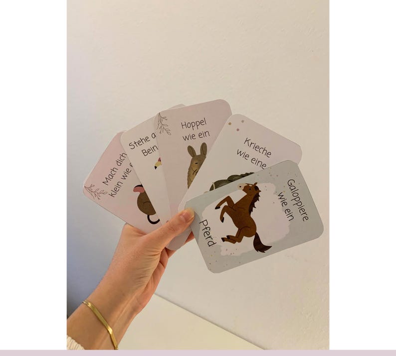 Movement cards for children - for nursery, daycare and kindergarten - types of animal movement image 3