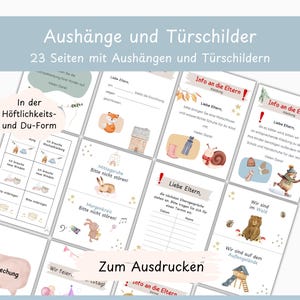 Door signs + notices in color for crèche/daycare/kindergarten