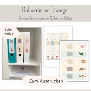 Folder spine motifs "Dwarves"