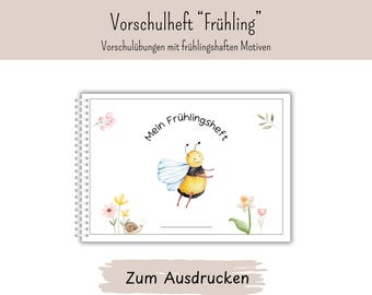 Spring Preschool Workbook | Preschool Book | Kindergarten | Preschool
