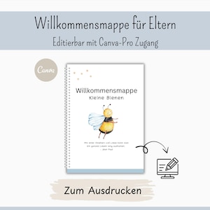 Willkommensmappe für Eltern | Editierbar mit Canva-Pro Zugang | Kita, Krippe und Kindertagespflege