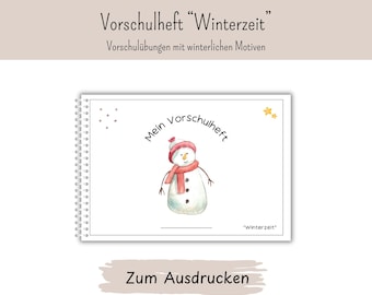 Preschool booklet Wintertime | Preschool book | Kindergarten