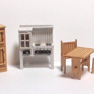 1:48 Quarter Inch Scale Country Style Kitchen Furniture Kit