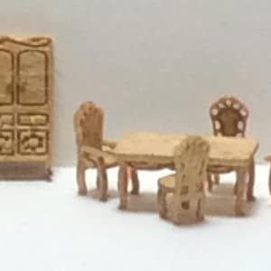 1:144th Inch Scale Furniture Kits Victorian Style Dining Room