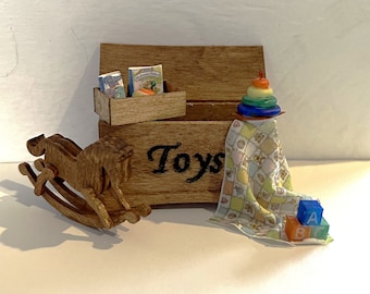 1:24th Miniature Toy Box Kit with Toys