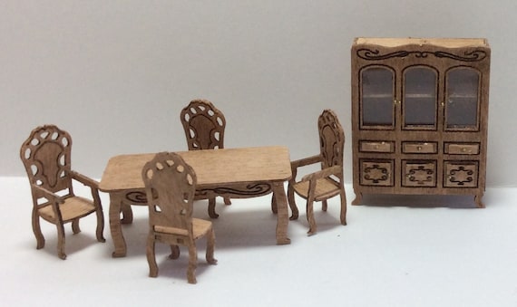 Quarter Inch Scale Victorian Style Dining Room Furniture Kit Etsy