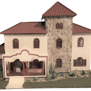 1:48 New Complete Kit – Quarter Inch Scale Southwestern Style House Kit