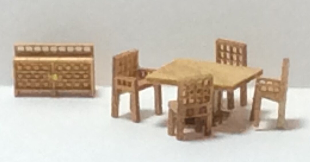 1:144th Inch Scale Furniture Kits Modern Style Dining Room - Etsy