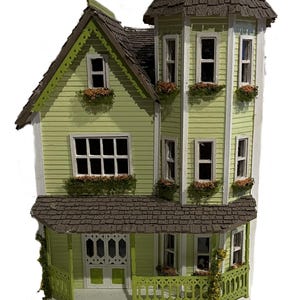 New 1:48 Scale Complete Kit – Quarter Inch Scale Green Wall House Kit