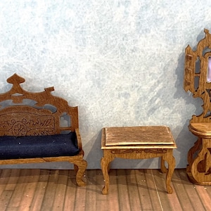1:24 Half Inch Scale Victorian Hall Furniture Kit