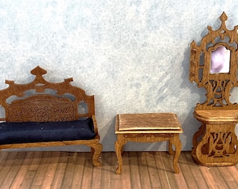 1:24 Half Inch Scale Victorian Hall Furniture Kit