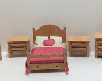 1:48 Quarter Inch Scale Country Style Bedroom Furniture Kit