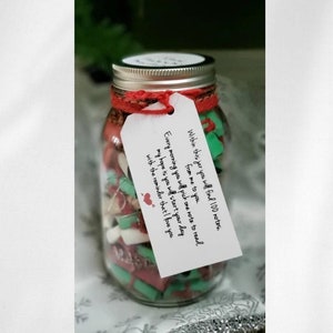 Merry Christmas - Reasons Why I Love You - Christmas Gift - Message Jar - Love Gift - Christmas Jar - Message Filled Mason Jar