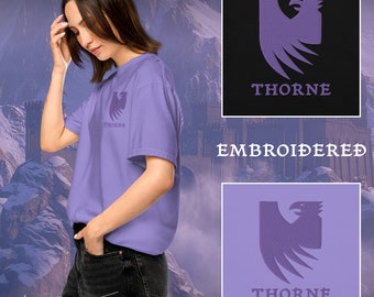 Embroidered Dragon Age: The Veilguard Tee with Grey Wardens + Thorne