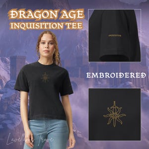 Embroidered Women’s Dragon Age Inquisition + Inquisitor Heavyweight Boxy Tee