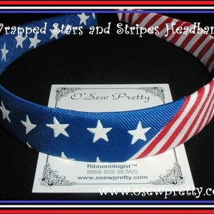 Patriotic Headbands for Girls, red white blue hair bow, 4th of July hair bow, Patriotic Hair bow for girls, red stripe hair bows, Flag Bows