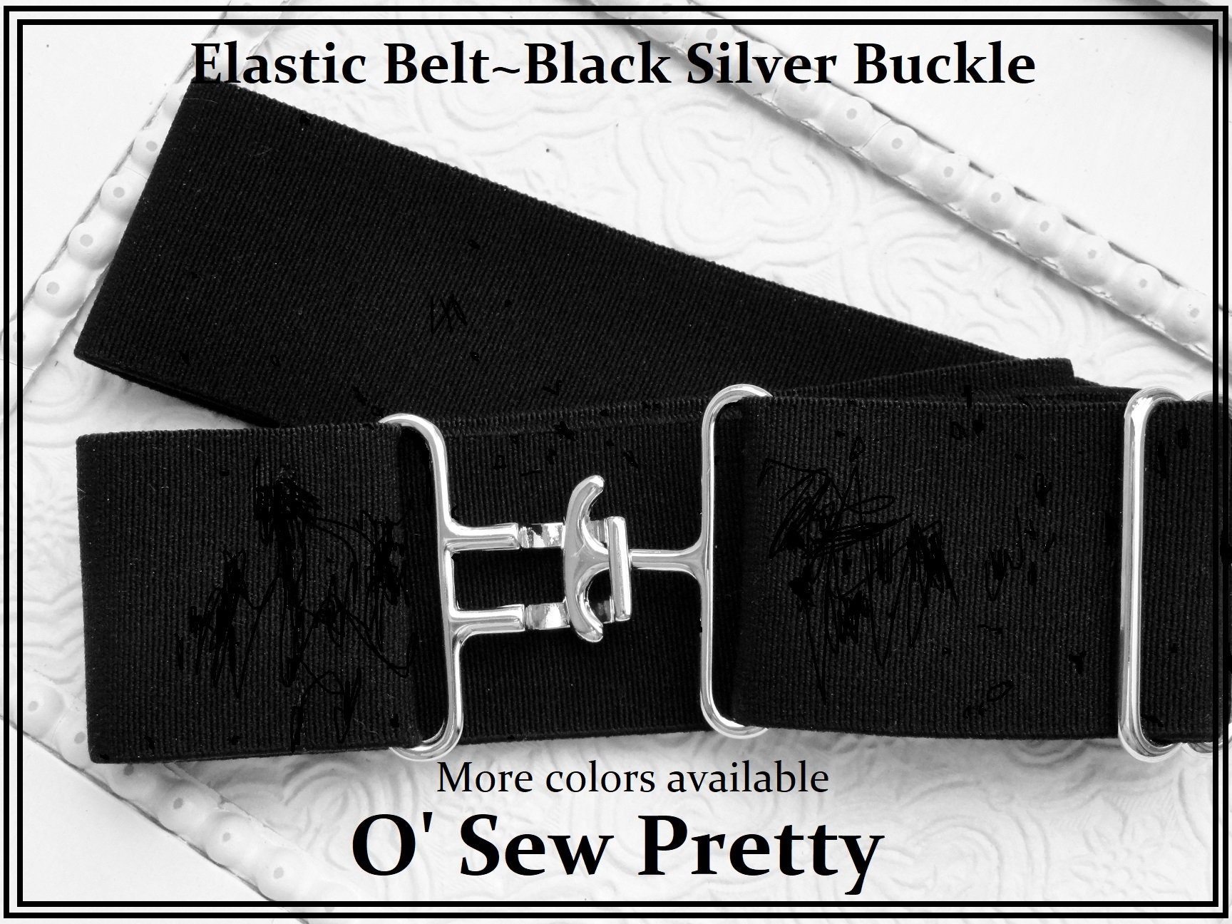 1.5 Inch Elastic Equestrian Belt, Stretchable Waist Belt for Women 2 pcs 1.5 inches Elastic Equestrian Belt, Jamaica | Ubuy main image 3