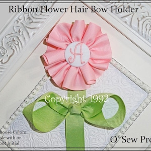 Personalized Flower Hair Bow Holder, Ribbon Organizer