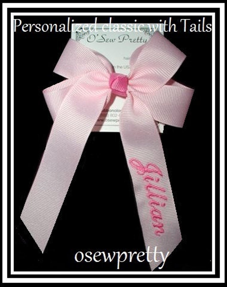PERSONALIZED HAIR BOWS Hair Bows With Childs Name Etsy