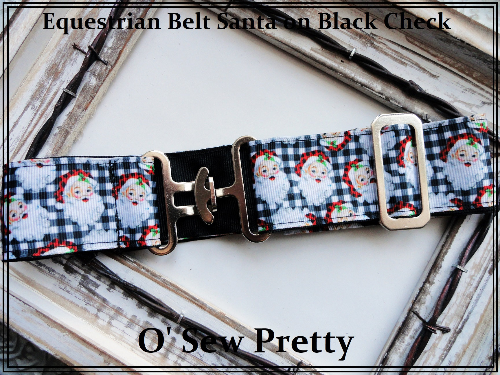 Equestrian Belt REINDEER childs Horse show belts Adjustable Equestrian Surcingle Belt Fancy holiday belts Equestrian Gifts