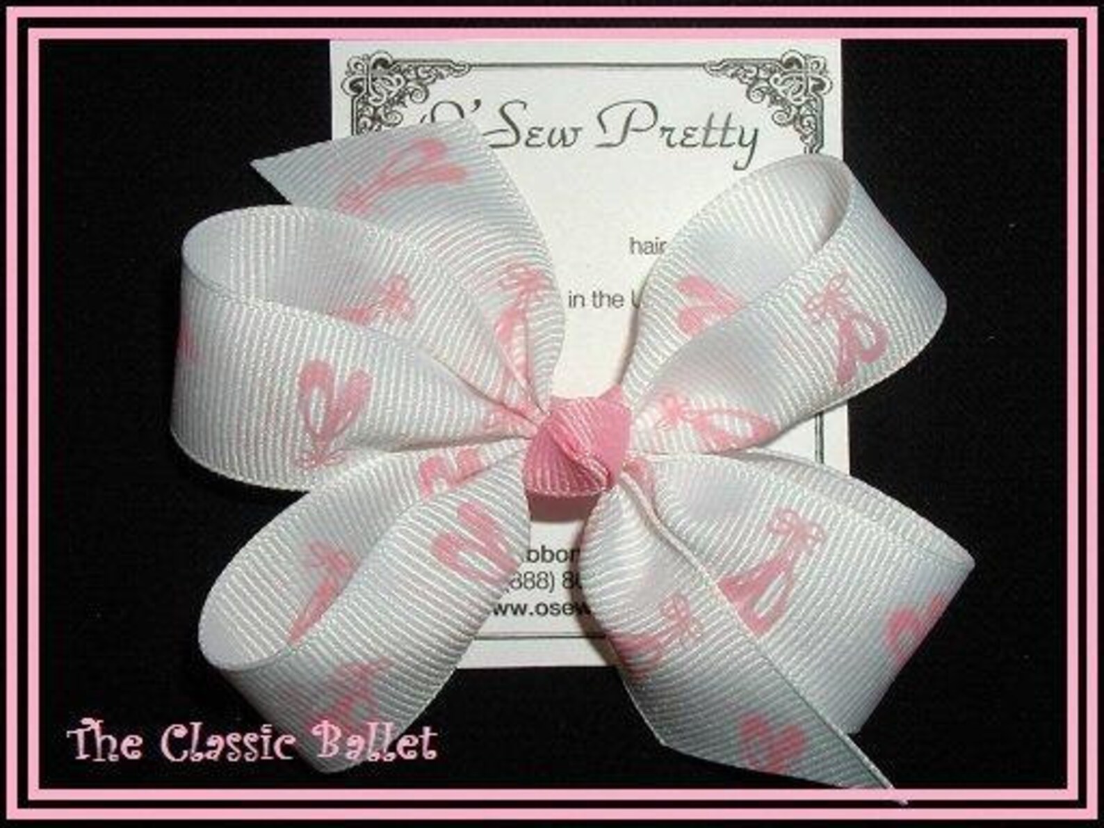 ballet hair bows, pink ballerina shoe hair bows, hair bows for ballet, classic ballet hair bows, medium ballet hair bows, baller