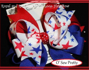 4th of July Hair Bows, July 4th Hair Bows, Patriotic Bow, red,white and blue bows, Baby Bow, Girls Bow, Toddler Bow, Pigtail Bow, Small