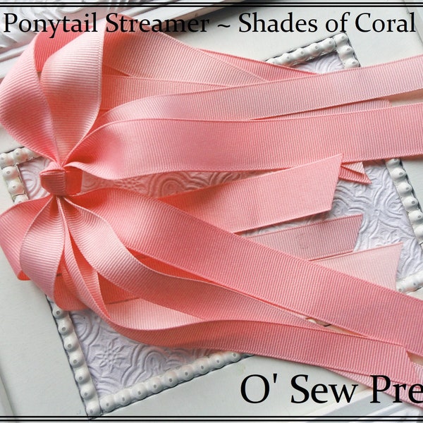 Ponytail streamers, you pick the colors ponytail ribbons, Girls hair accessories, Summer hair accessories, preppy hair bows Pony Tail Bows