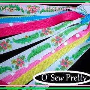 Ponytail Streamers, Ponytail holder, Ribbon ponytail holders, Summer hair bows, Made to Match Hair bows, Ponytial Hair Accessories