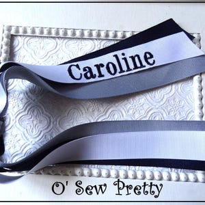 Personalized hair bow, Personalized ponytail holders, School uniform hair bows, Monogrammed Hair Bow, Back to school bow, Ponytial streamers