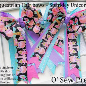 Equestrian bows, LEADLINE, SHADBELLY, short sturrip, pony Hair bow, Fancy horse show bows, Unicorn Birthday Hair bows,  Equestrian Gifts