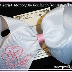 MONOGRAMMED HAIR BOWS, Personalized Hair bows for girls, Your initials on a hair bow, Southern Big Hair Bows, Girly Hair Accessories