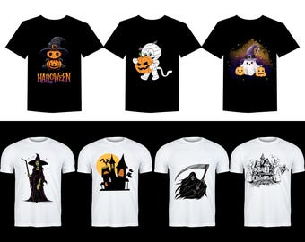 Spookachtige Halloween-SVG-bundel | Heks, schedel, spookontwerp (directe download)