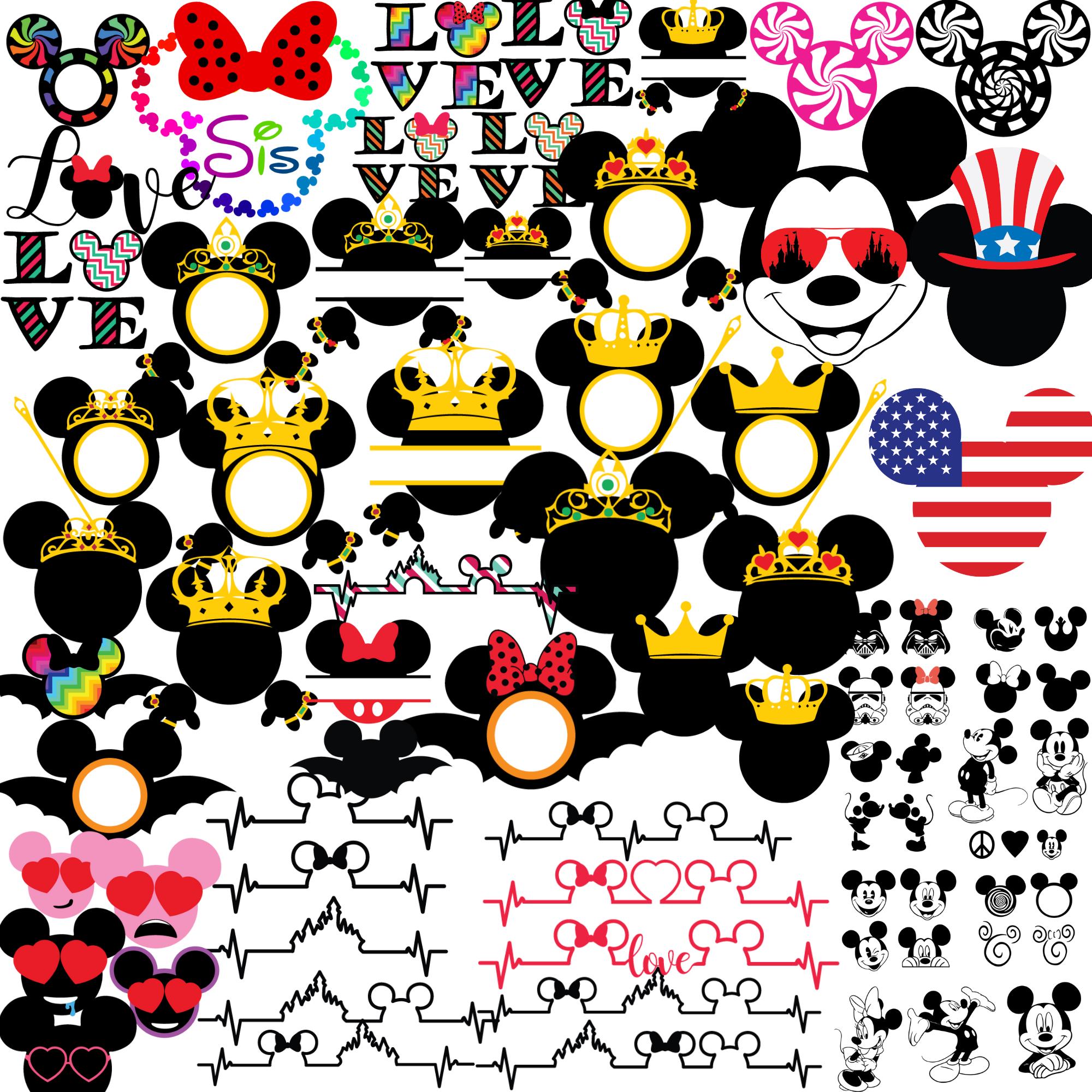 440 Disney SVG Bundle | Disney Characters SVG | Mickey Mouse Svg ...