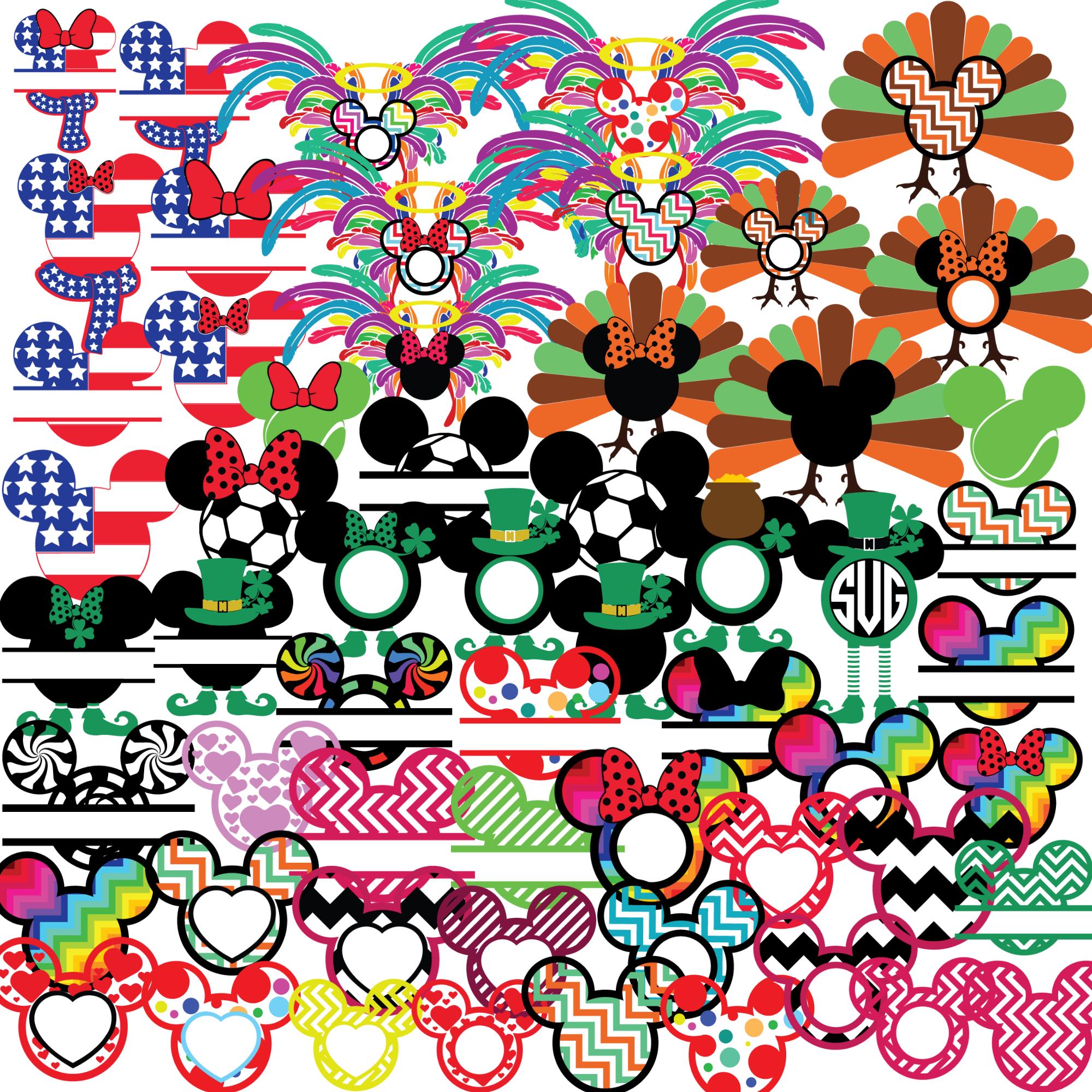 440 Disney SVG Bundle | Disney Characters SVG | Mickey Mouse Svg ...