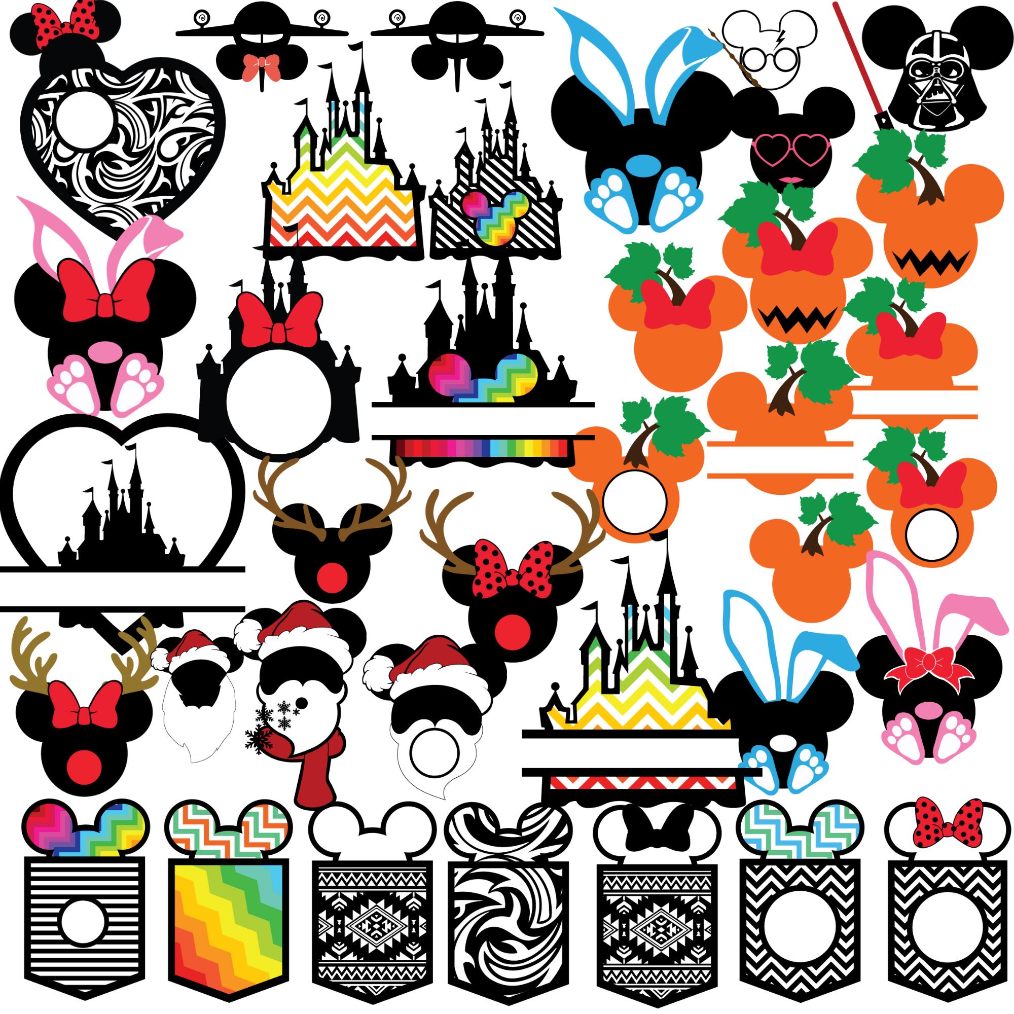 440 Disney SVG Bundle | Disney Characters SVG | Mickey Mouse Svg ...