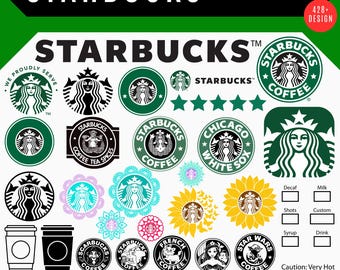 Starbucks de Disney | Lot de fichiers SVG 428 Starbucks | Café thème Svg Png Dxf Eps Pdf | Téléchargement numérique pour Cricut et Silhouette