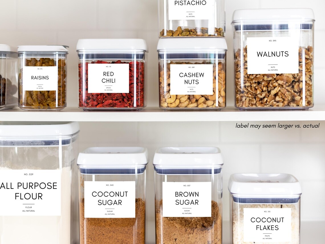 Customizable Pantry Labels Editable and Printable Labels Sticker Labels ...