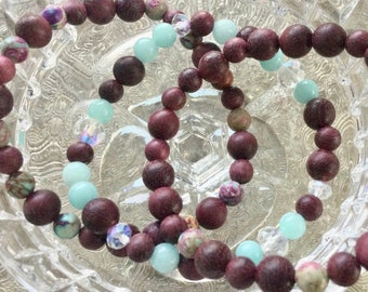 Armbänder Karma Magie Diffusor Spiritualität Yoga Jade Unikat Boho Hippie Perlen Glücksbringer Amulett Heilsteine  Accessoires Schmuck