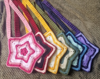 Bolsos de estrella de crochet hechos a mano estilo 2