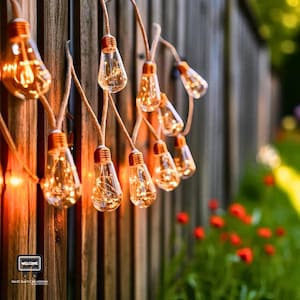 Outdoor Hanging Solar Fairy Light, Decorative Led Party Lights, Battery String Decorate Lightings, Xmas Wall Night Lamps